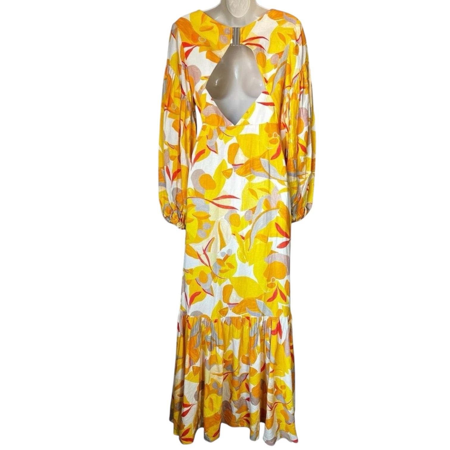 Acler Gallion Linen Wrap Maxi Dress – UK8