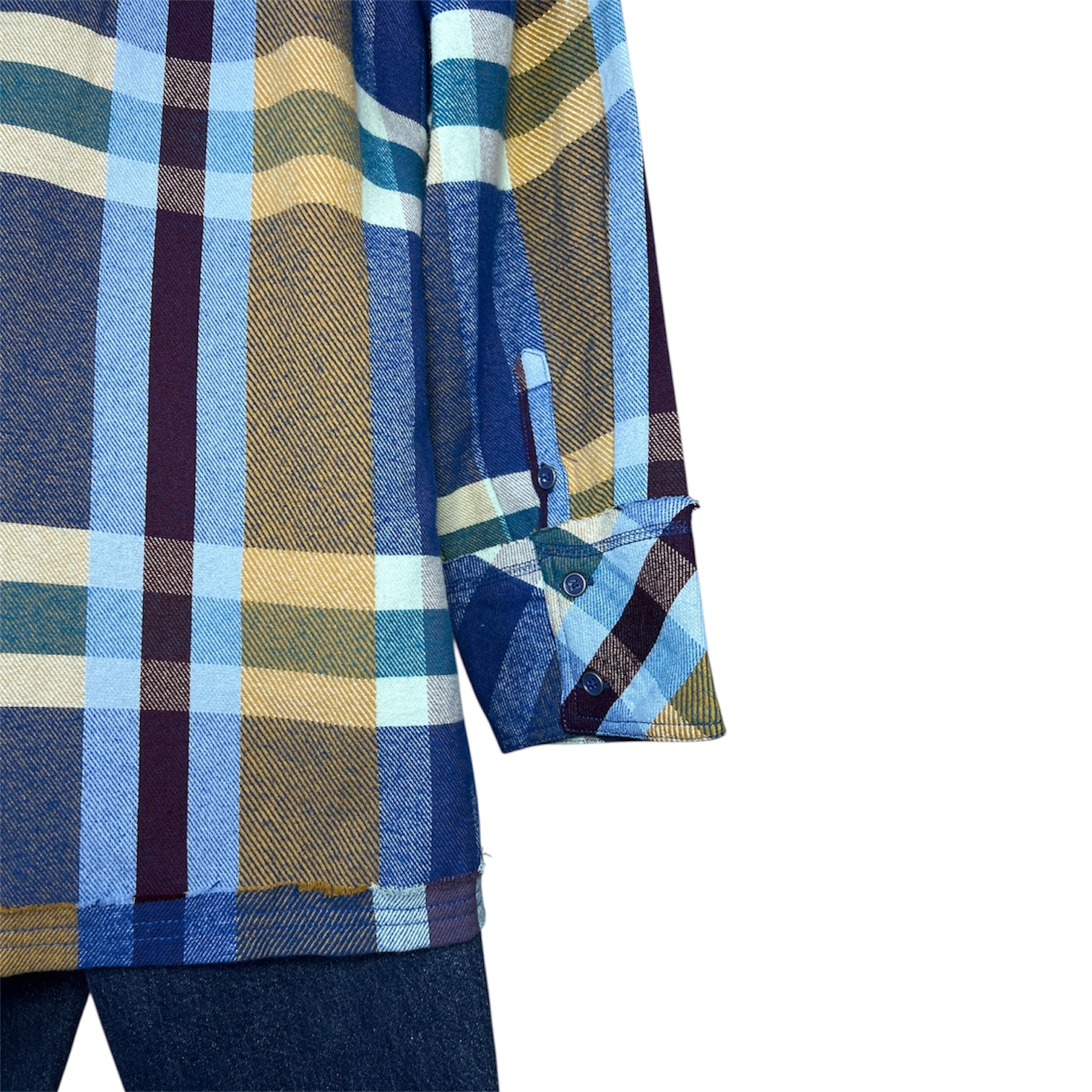 Free People Oversized Plaid Flannel Jacket Shirt – S – pre-loved