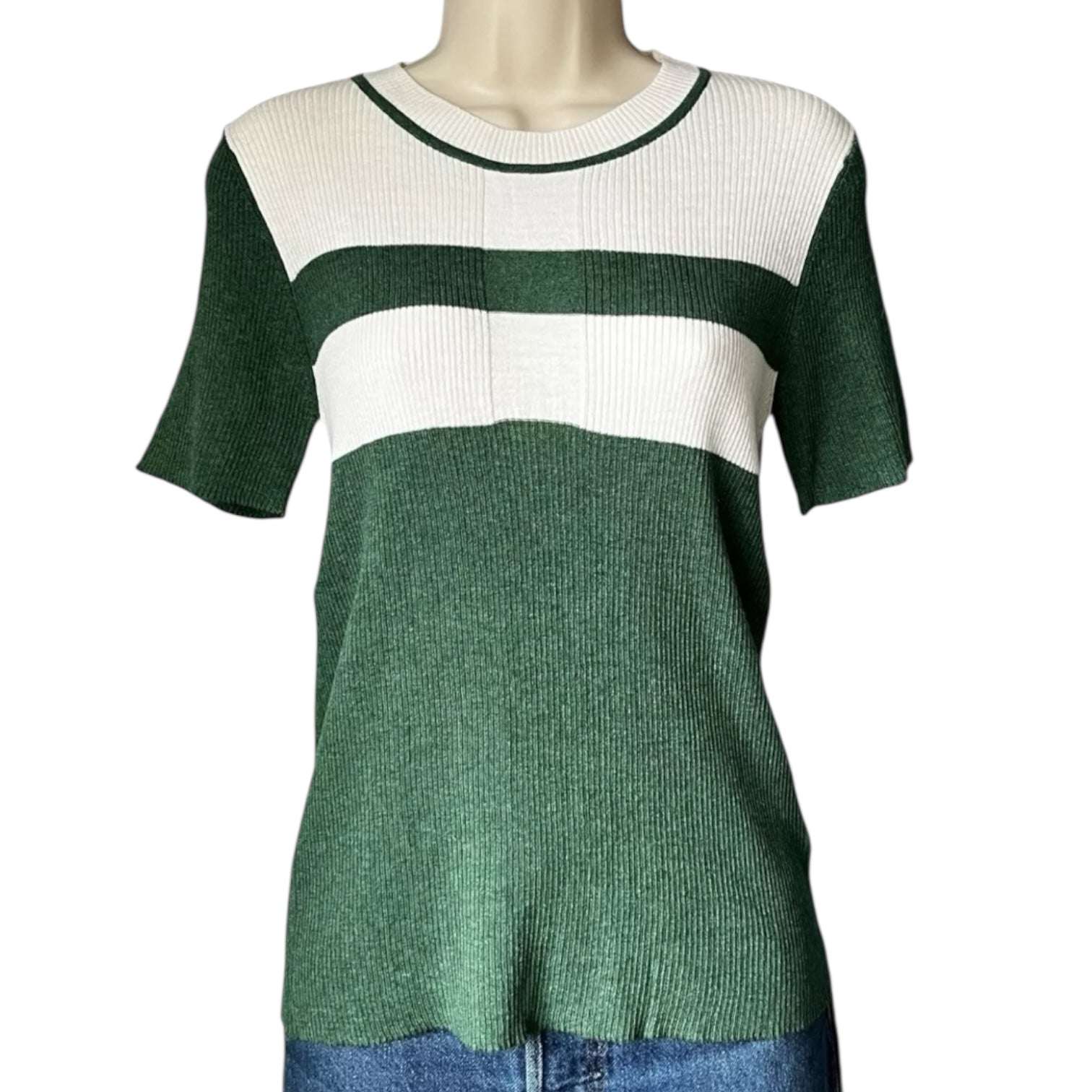 Rodier Ribbed Knit Polo T-Shirt – FR40 (UK12)