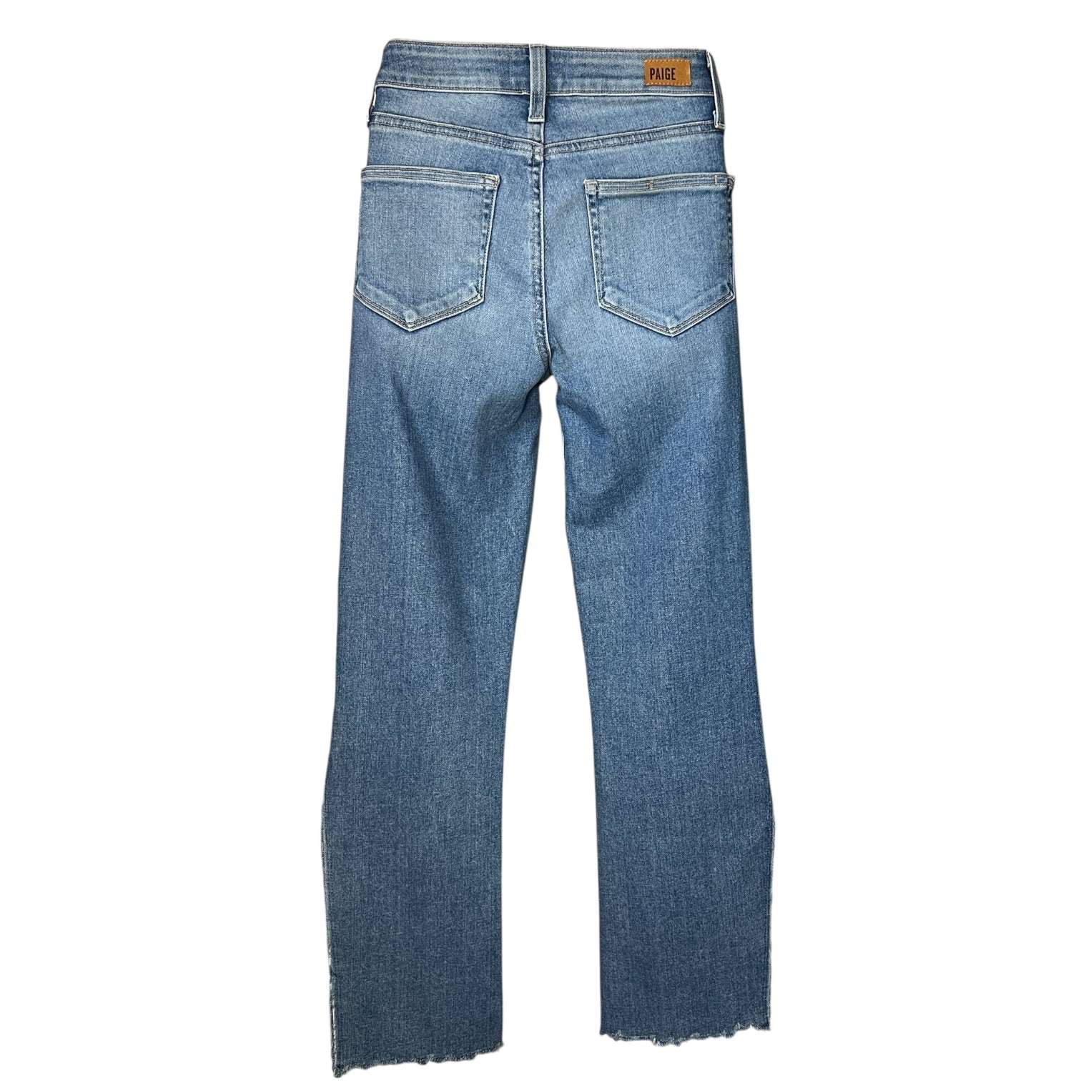 Paige Pieced Colette Crop Flare Jeans – Two-Tone Denim, 25