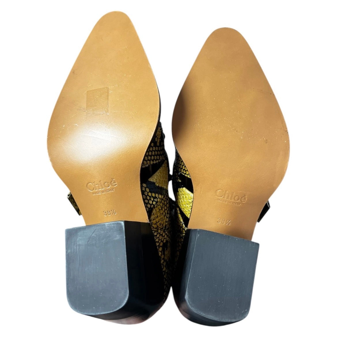 Chloé Rylee Cutout Snakeskin-Effect Leather Ankle Boots – EU 38.5