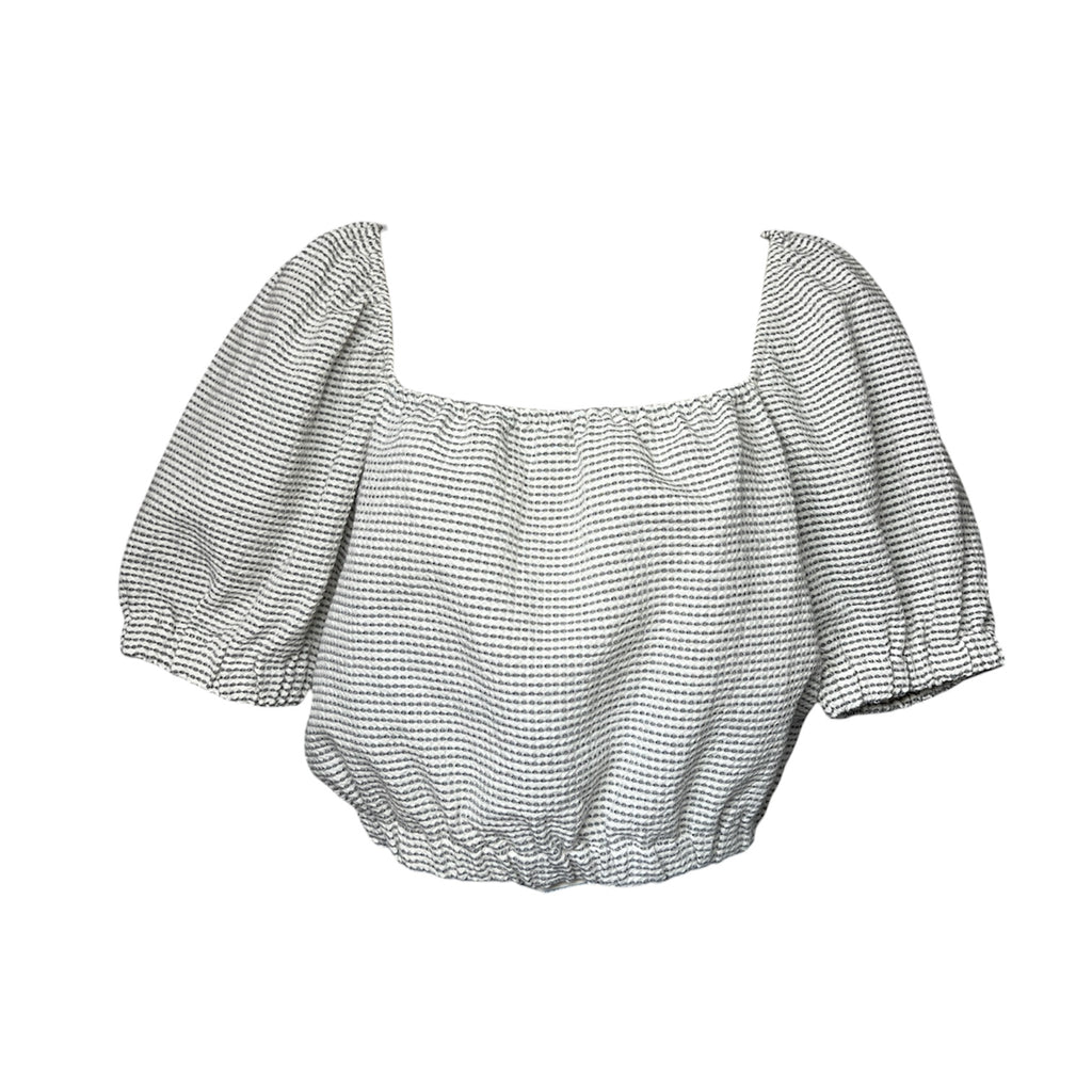 Casa Raki Organic Cotton Seersucker Crop Top – XS – pre-loved