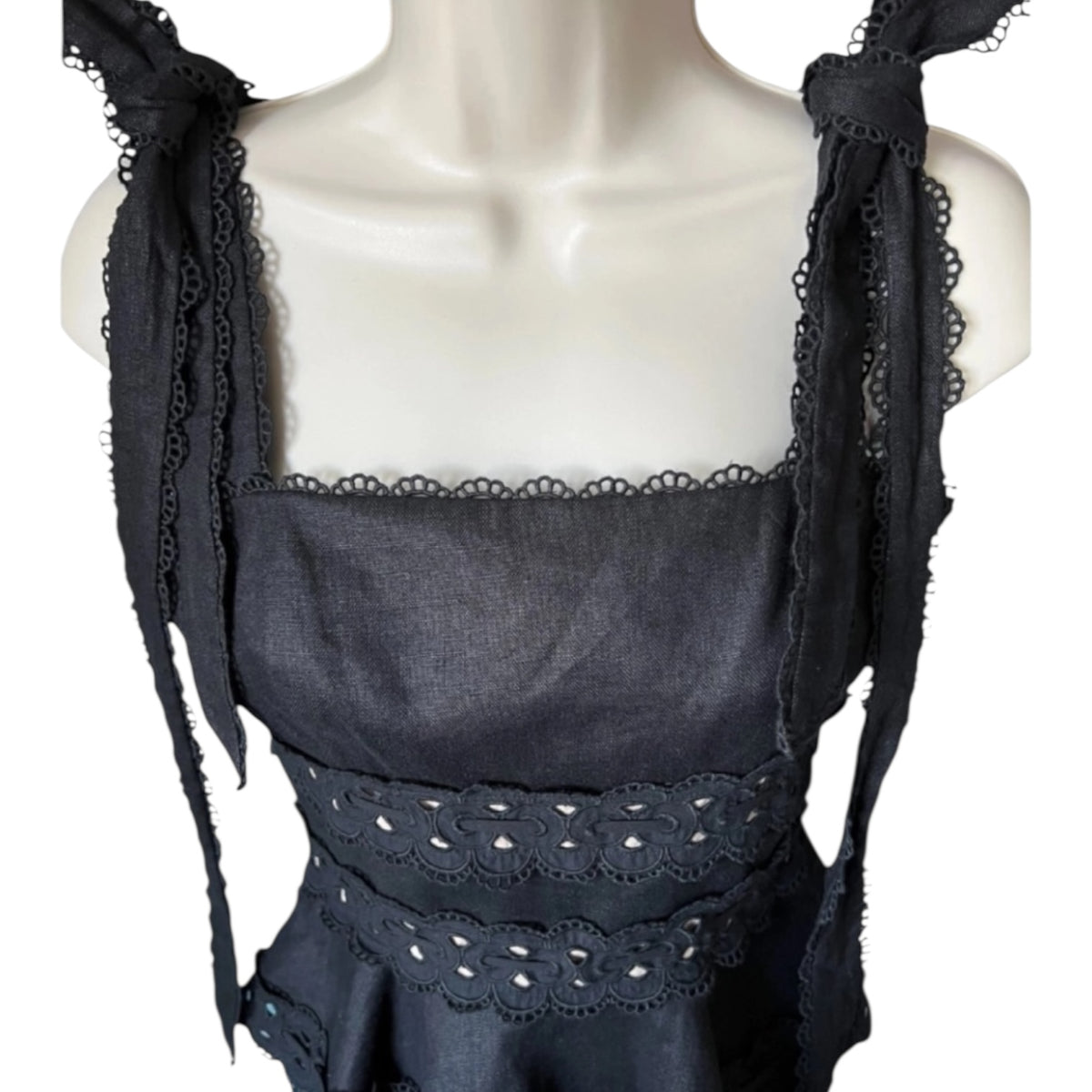 Zimmermann Kirra Linen Peplum Top – Size 0 (UK8) – pre-loved