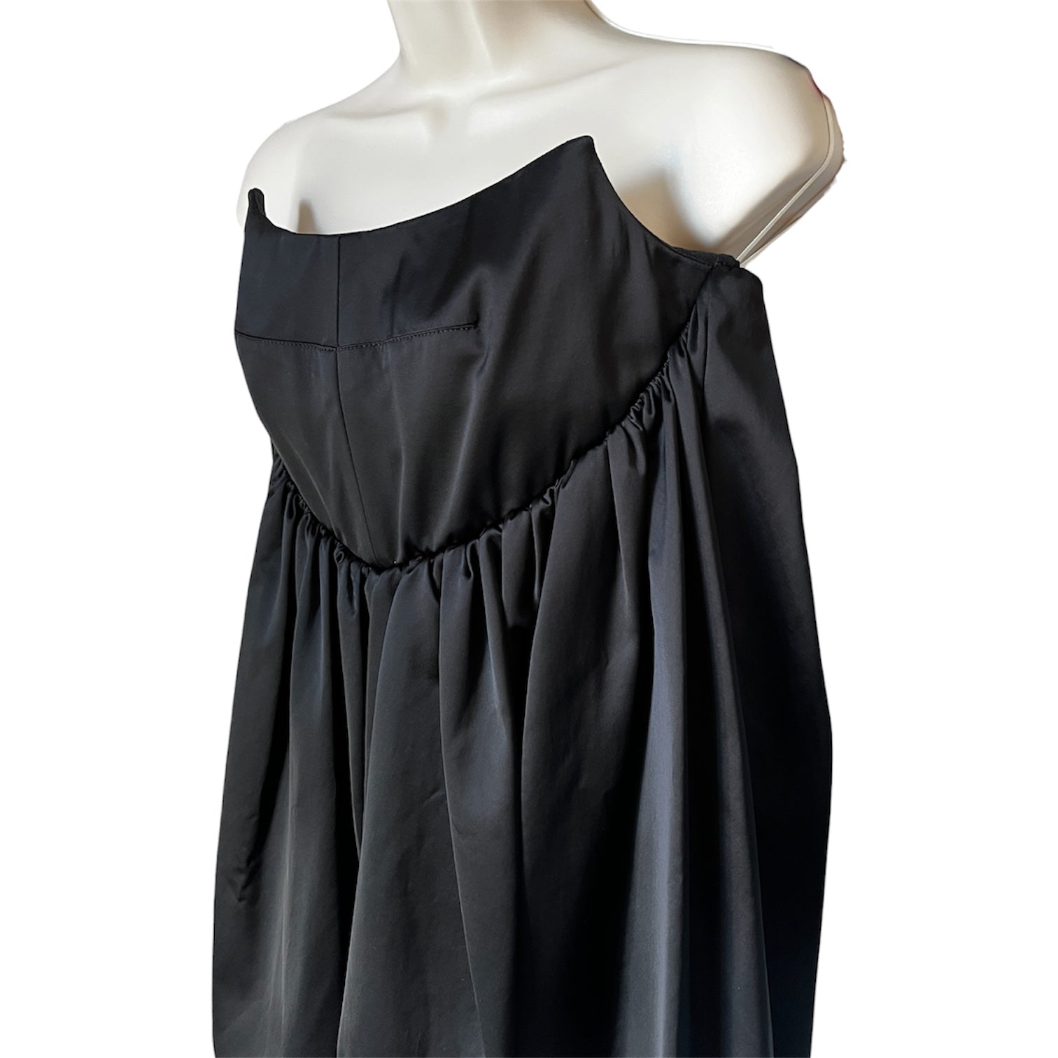 Patou Strapless Satin Bubble Mini Dress – FR38 (UK10)
