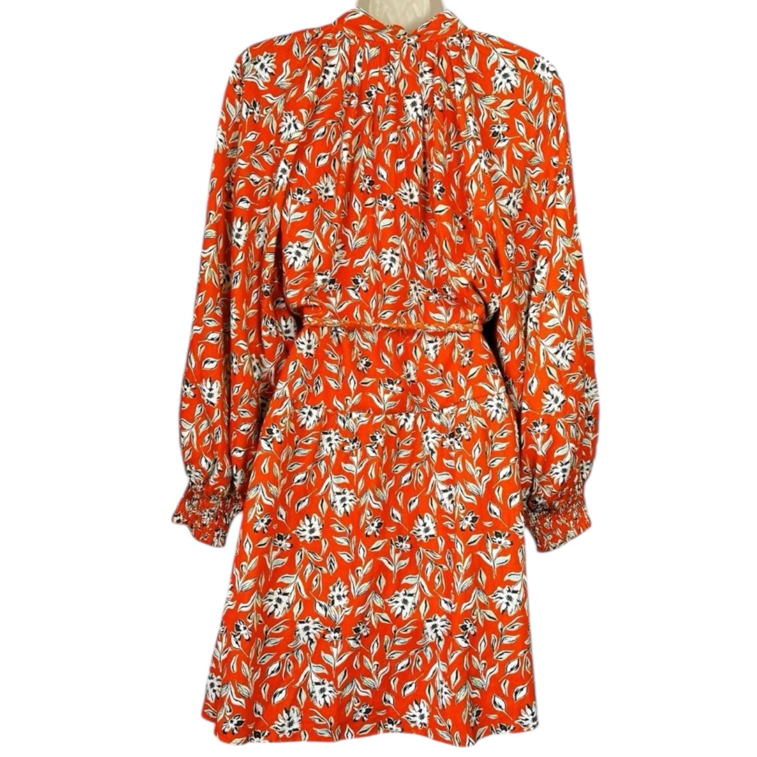 Alice + Olivia Floral Linen Long Sleeves Mini Dress – US6 (UK10)