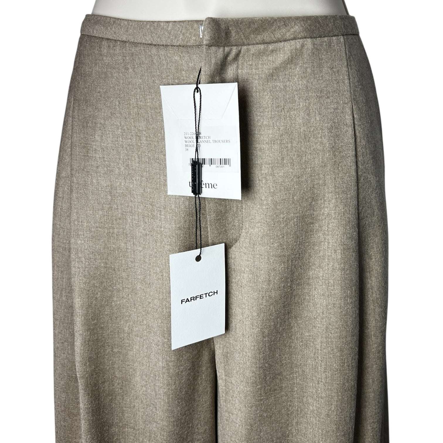 Totême Wool Flannel Pleated Trousers – EU38 – pre-loved