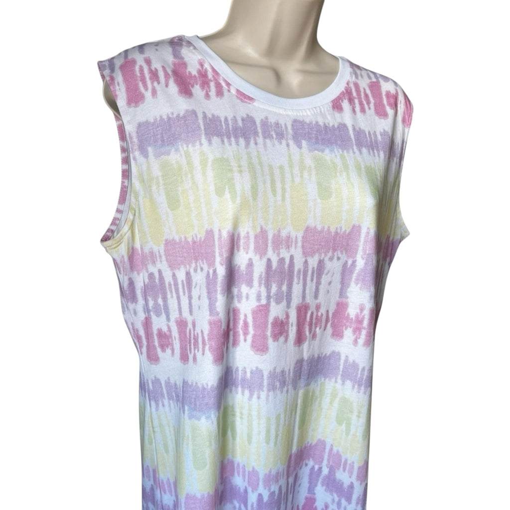 Olivia Rubin Tie-Dye Cotton Jersey Midi Dress – M – pre-loved