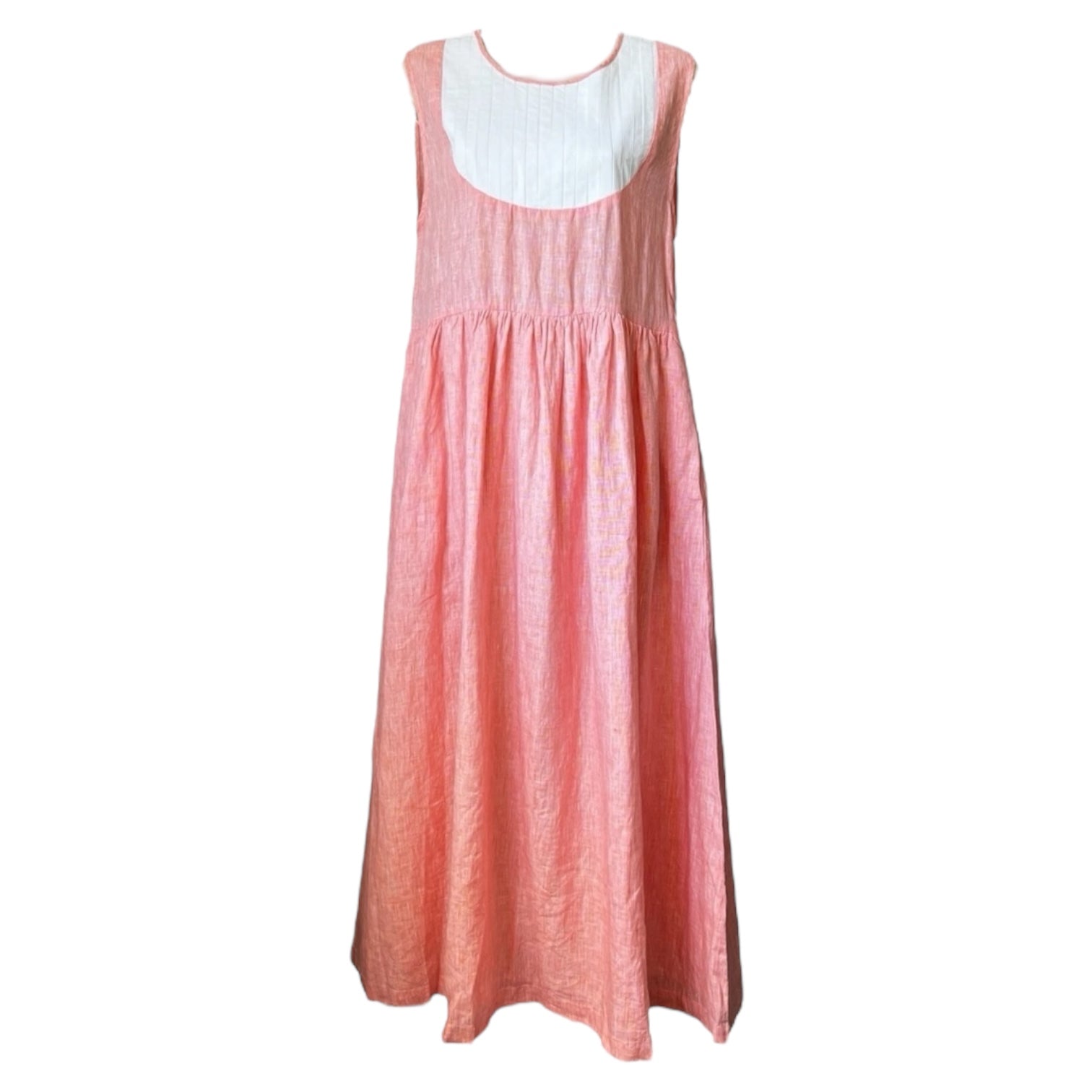 Seraphina Capri Linen Bib Midi Dress – S – pre-loved