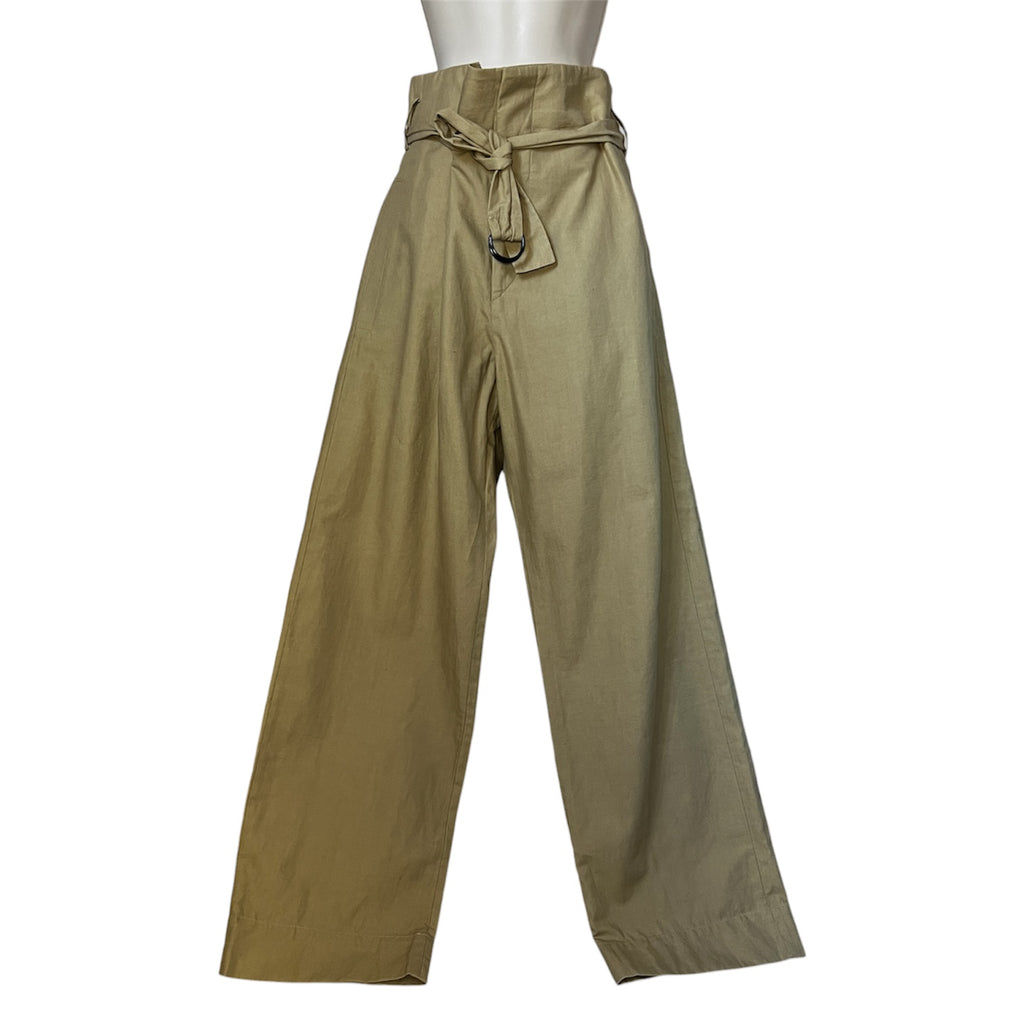Isabel Marant High-Waist Linen Blend Paperbag Trousers – FR40 (UK12)