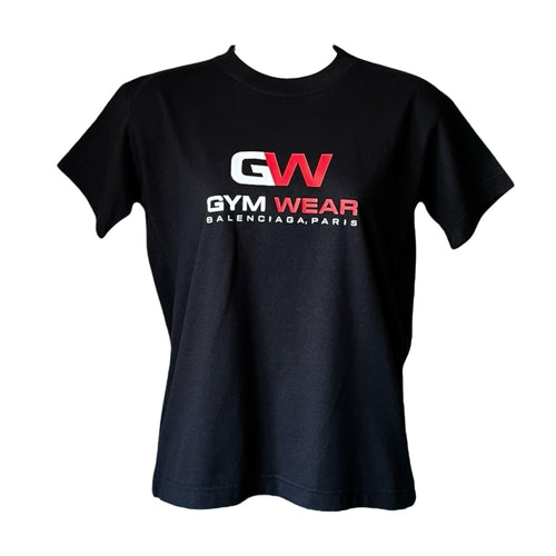 Balenciaga GW Gym Wear Logo Print Cotton T-Shirt – M – pre-loved
