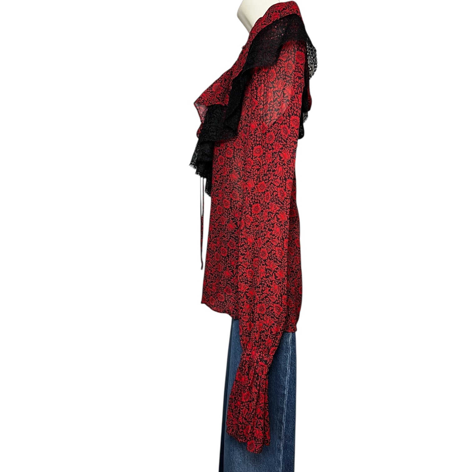 Philosophy di Lorenzo Serafini Frill Lace Yoke Blouse – UK10