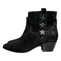 Saint Laurent Rock 40 Western Ankle Boots Black Suede Star Detail - EU37