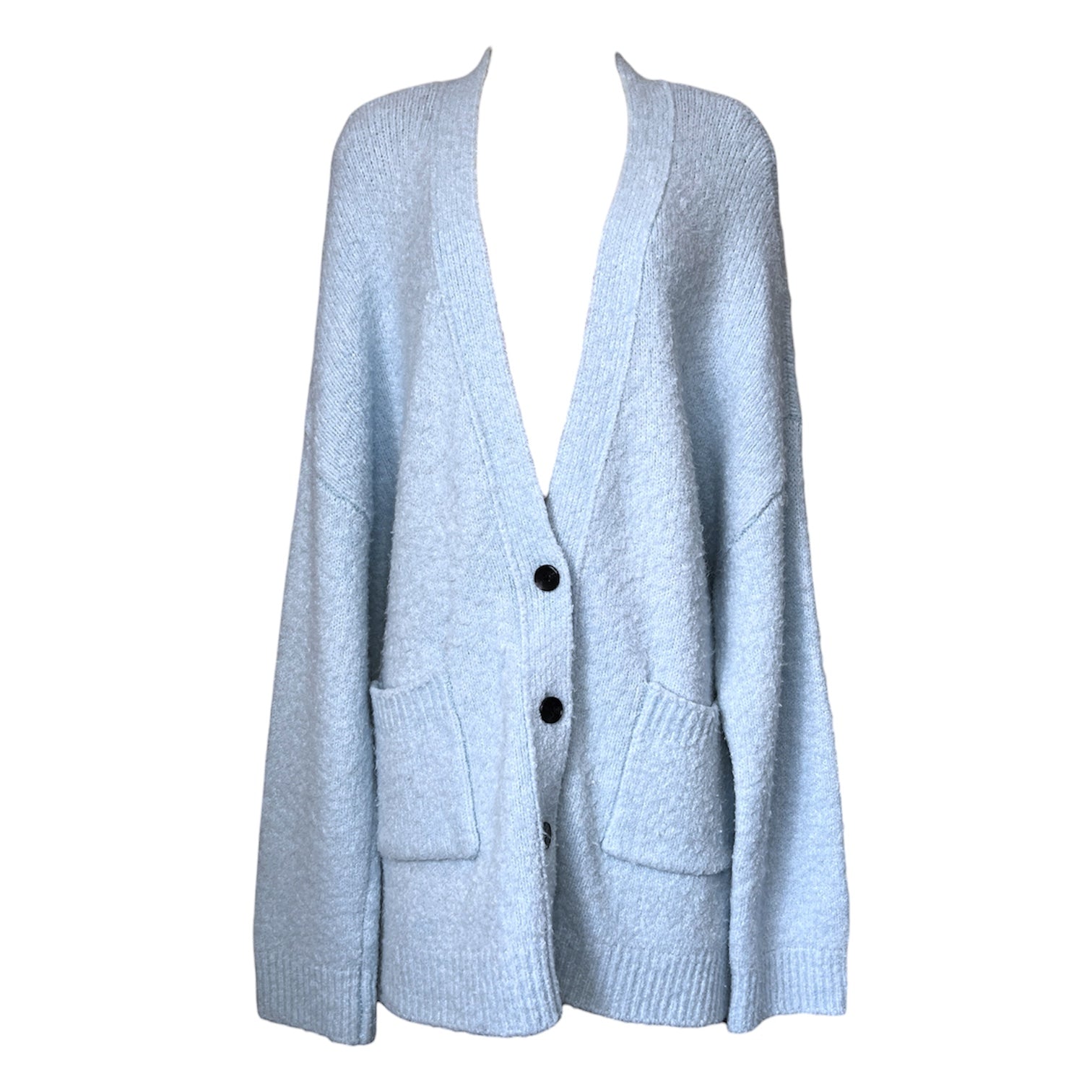 Ann Andelman Oversized Wool & Alpaca Blend V-Neck Cardigan – FR38 – pre-loved