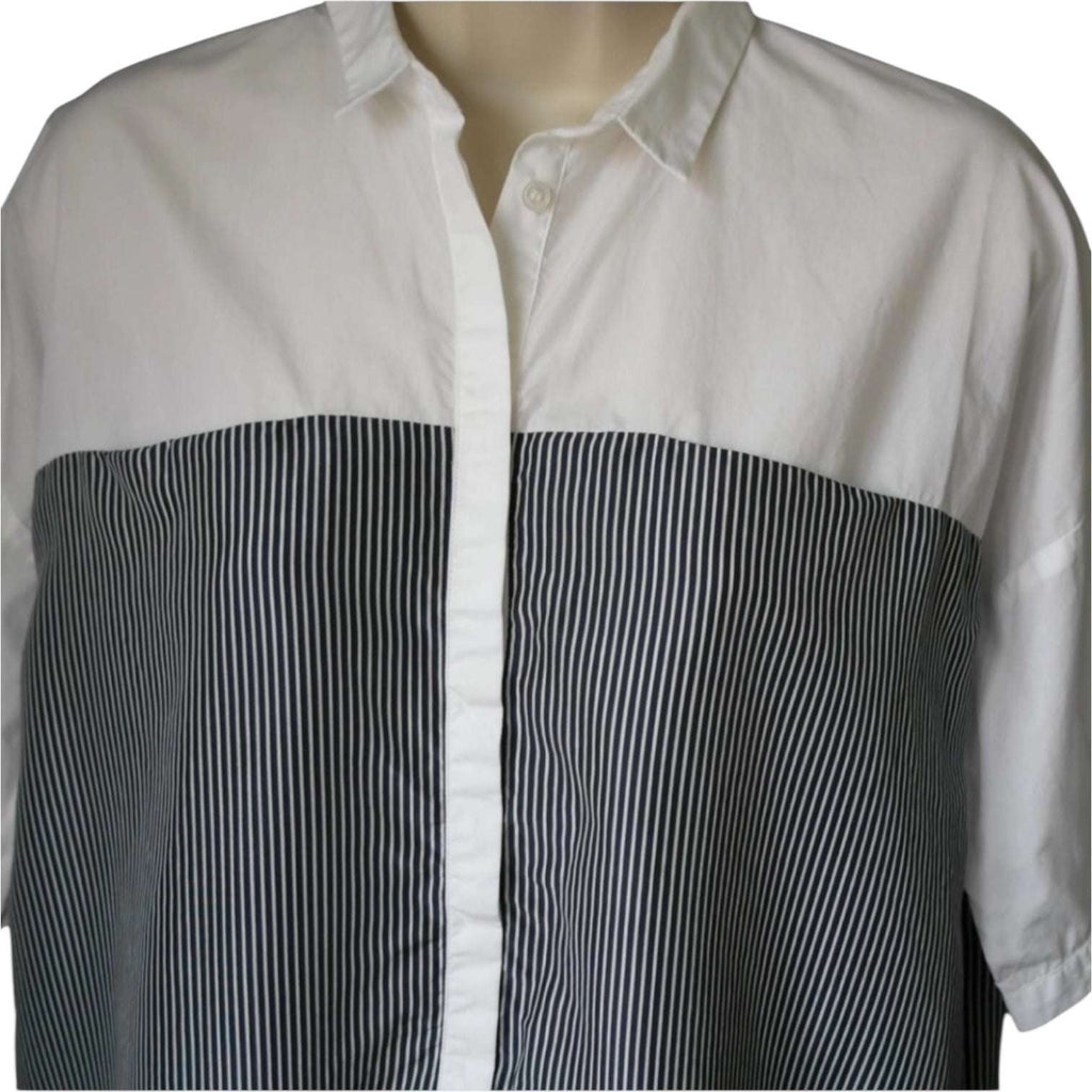 MaxMara Weekend Silk Cotton Striped Shirt – UK10 – pre-loved