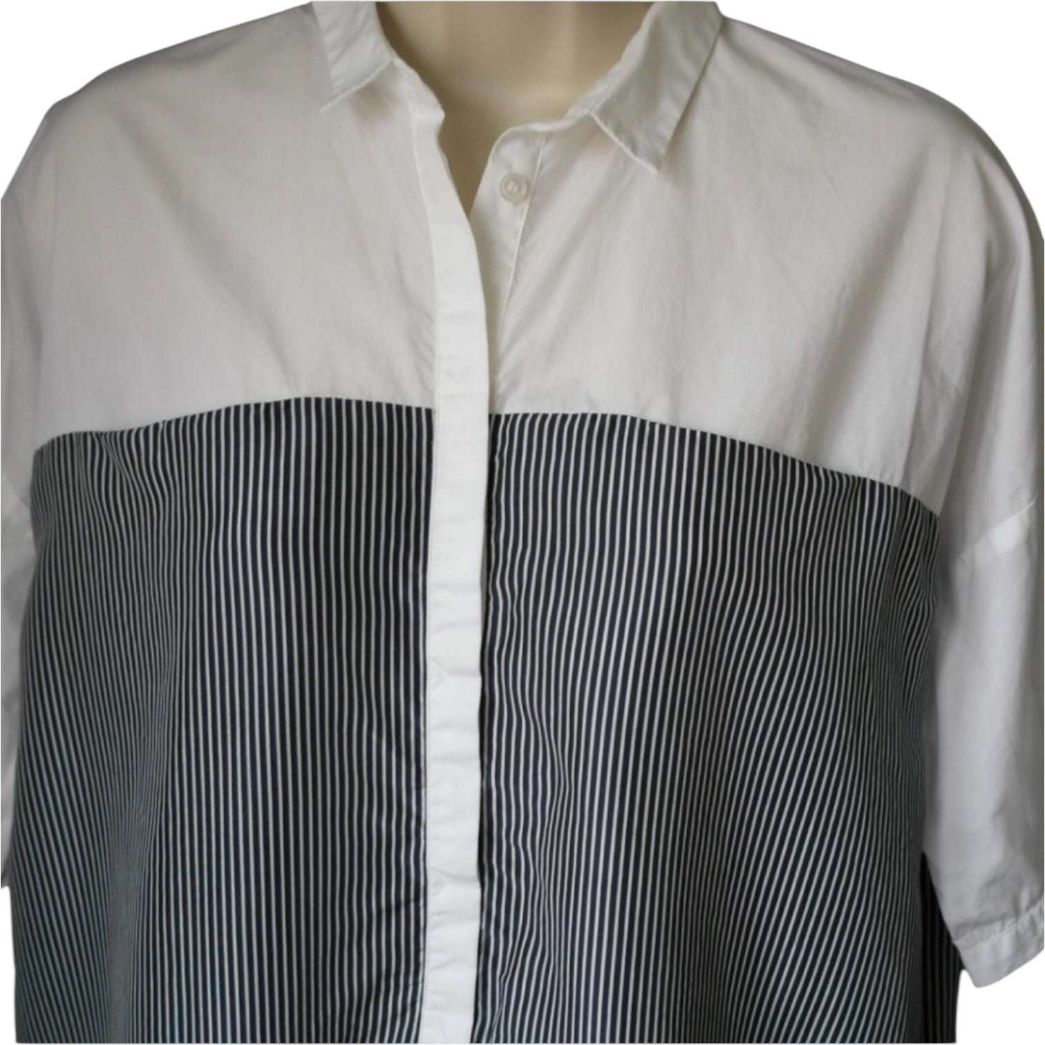 MaxMara Weekend Silk Cotton Striped Shirt – UK10 – pre-loved