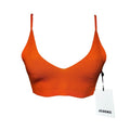 Jacquemus Ribbed Knit Bralette – Orange Cropped Top, L – pre-loved
