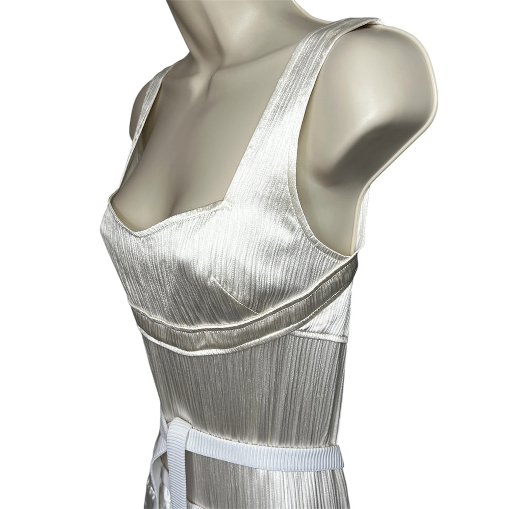 Victoria Beckham Silk Velvet Bustier Midi Dress – UK10 – pre-loved