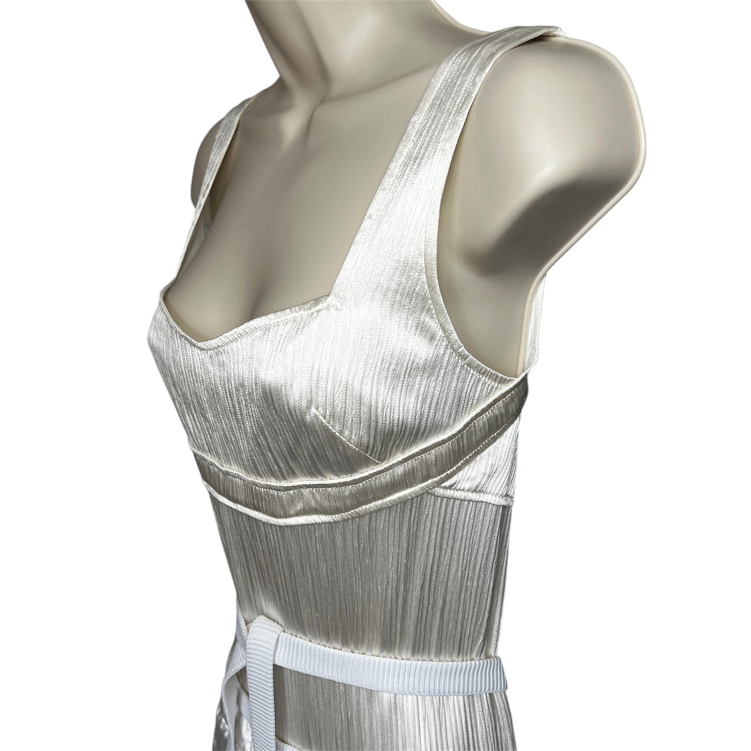 Victoria Beckham Silk Velvet Bustier Midi Dress – UK10