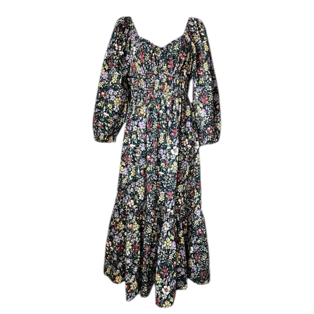 Pink City Prints Cotton Tiered Sweetheart Midi Dress – XS