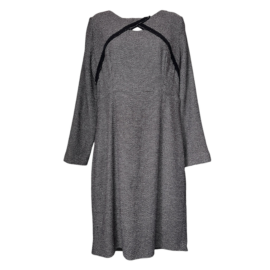 The Fold Tweed Cut-Out Midi Dress – UK14 – pre-loved