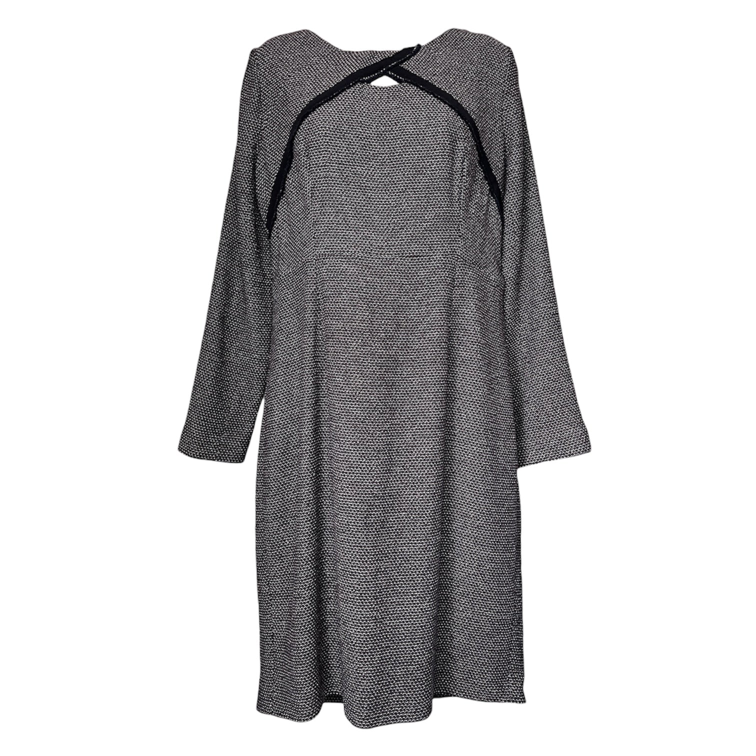 The Fold Tweed Cut-Out Midi Dress – UK14 – pre-loved