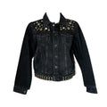 Agolde Studded Crop Denim Jacket – Washed Black, Grommet Detail, M – pre-loved