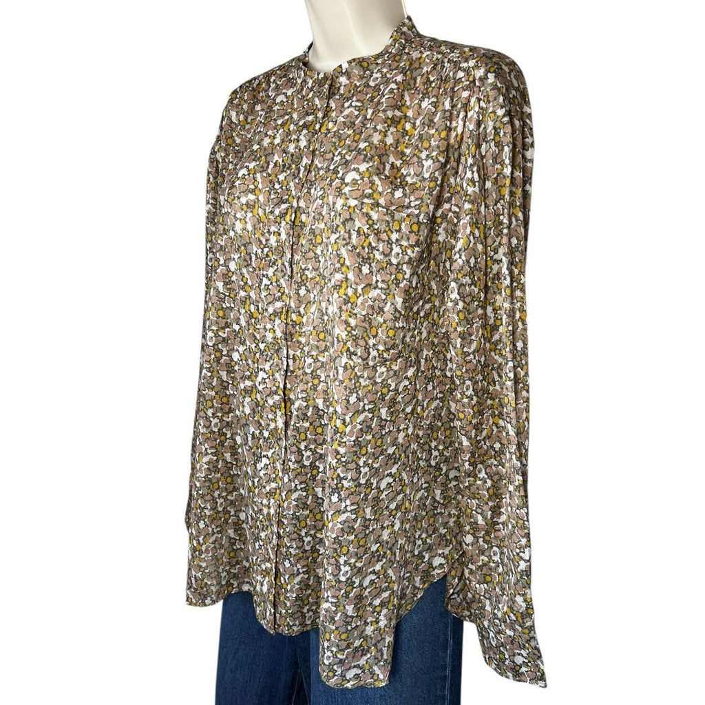 Isabel Marant Étoile Mexika Floral Collarless Boho Prairie Shirt – FR38 (UK10)