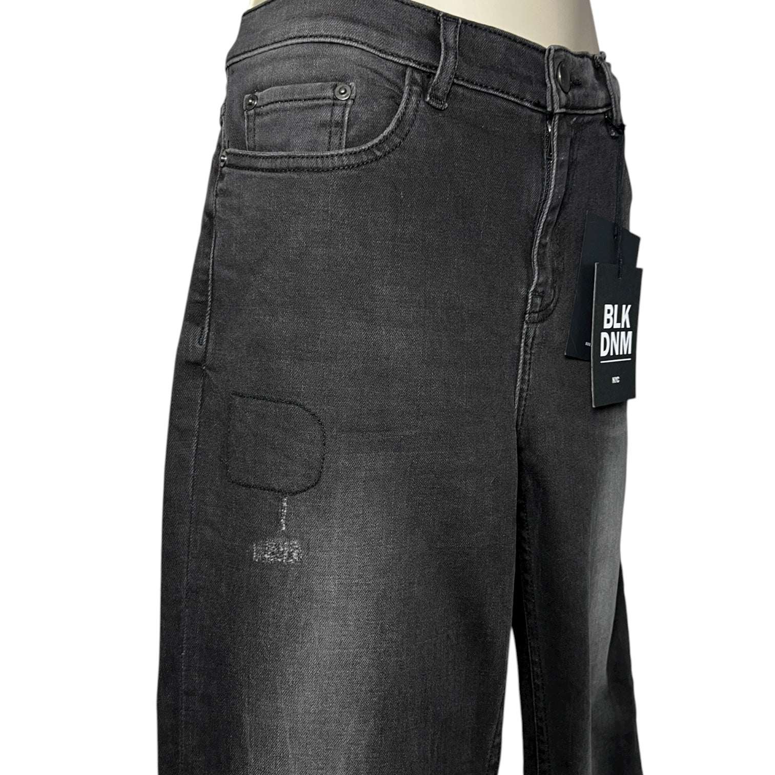 BLK DNM 22 BFPDJ49 Maurice Black Mid-Rise Skinny Jeans – W32 L32