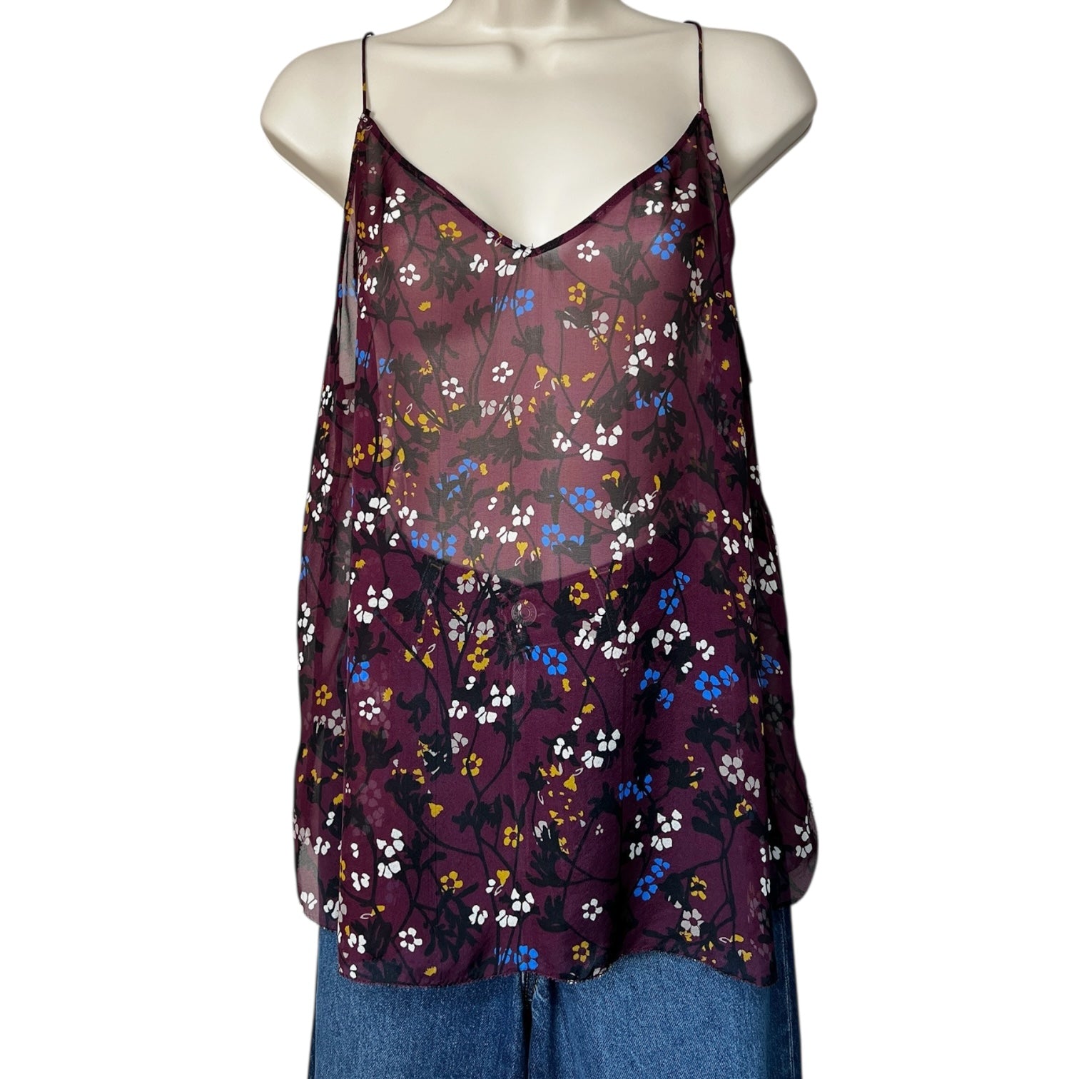 Dorothee Schumacher Floral Silk Camisole Top - Size 4 (UK12)