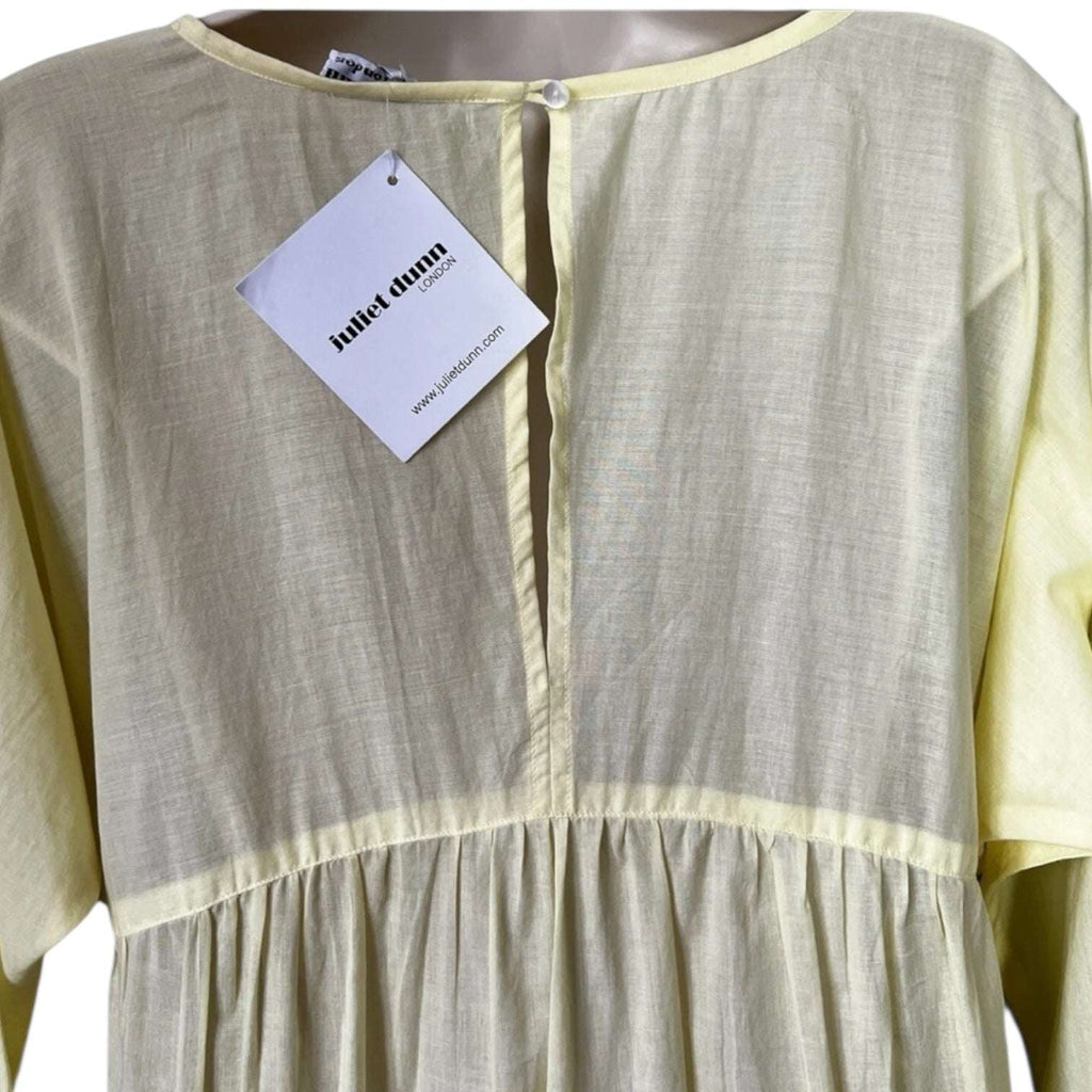 Juliet Dunn Cotton Embroidered Mini Batwing Dress – Size 1 (UK8) – pre-loved