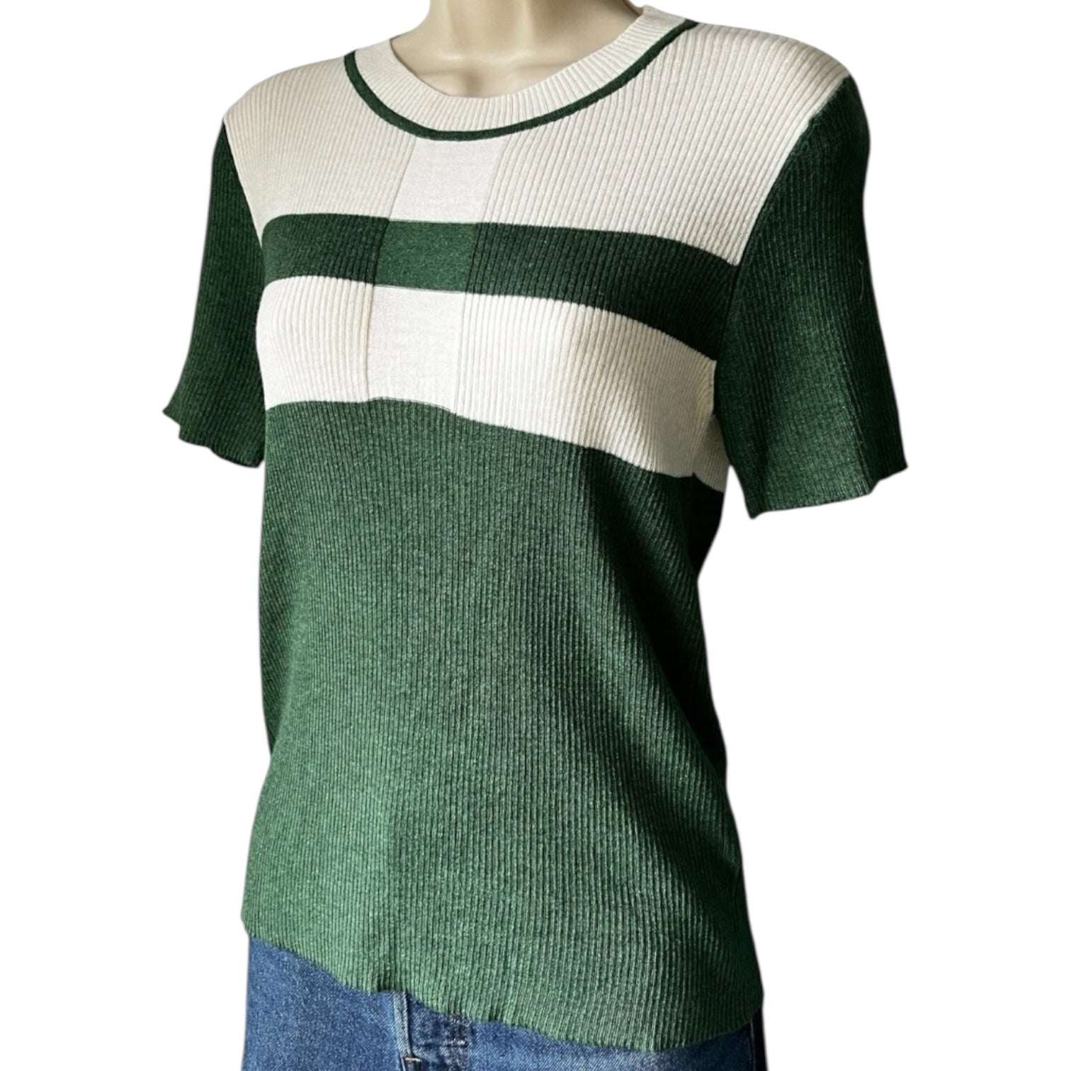 Rodier Ribbed Knit Polo T-Shirt – FR40 (UK12)