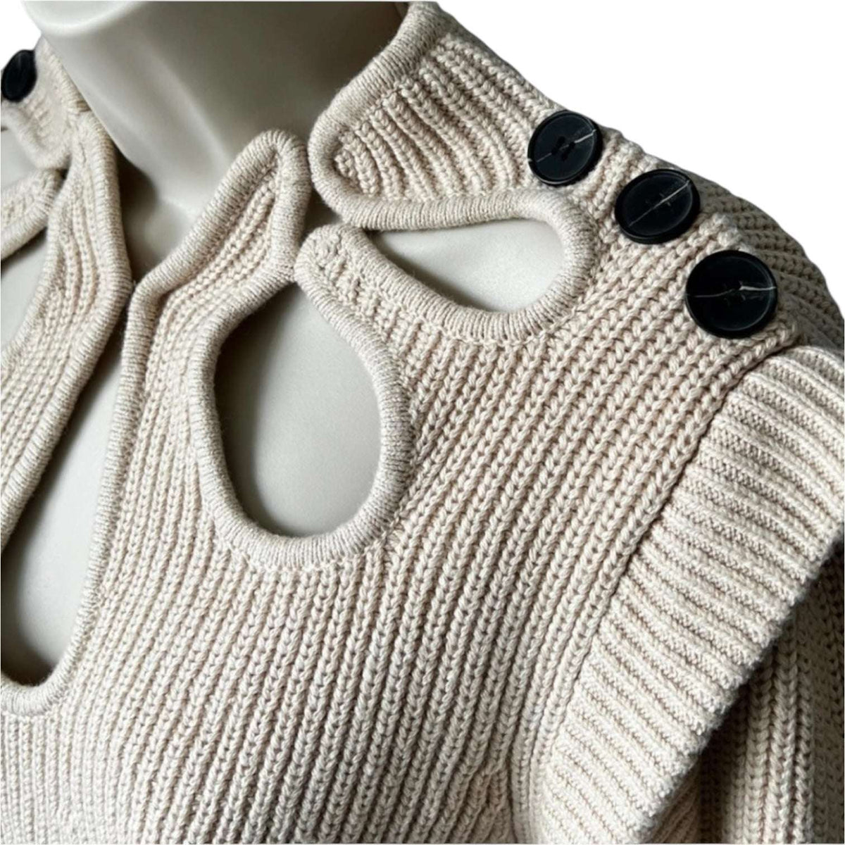 Self-Portrait Cut-Out Petal Knit Jumper – L – pre-loved