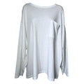 Khaite White Logo Patch Oversized Cotton Long Sleeve T-Shirt – XL