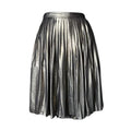 Tory Burch Pleated Silk Mini Skirt – Metallic, US10 – pre-loved