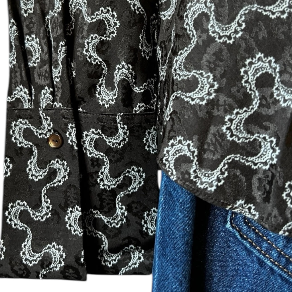 Rebecca Taylor Silk Jacquard Shirt – M – pre-loved