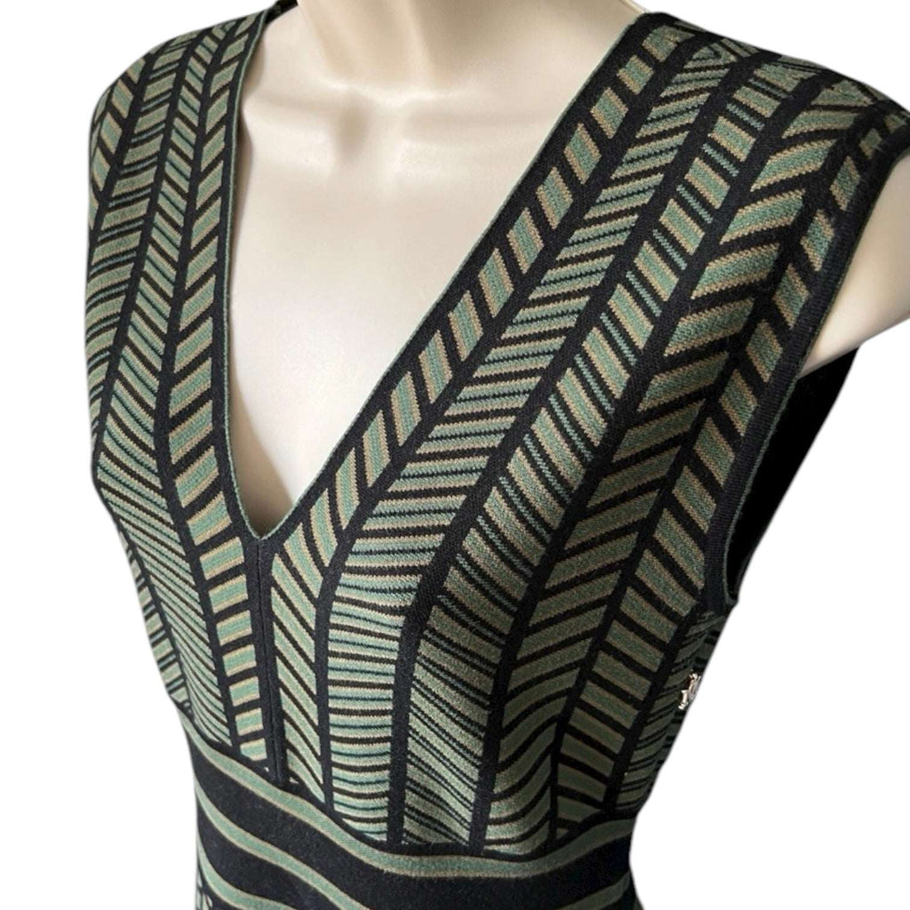 MaxMara Biavo Chevron Knit Midi Dress – M – pre-loved