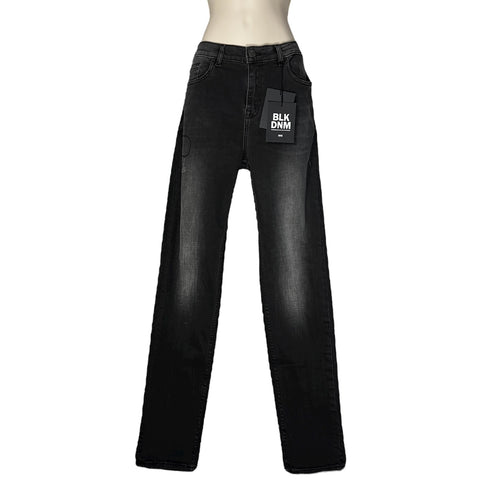 BLK DNM 22 BFPDJ49 Maurice Black Mid-Rise Skinny Jeans – W32 L32 – pre-loved