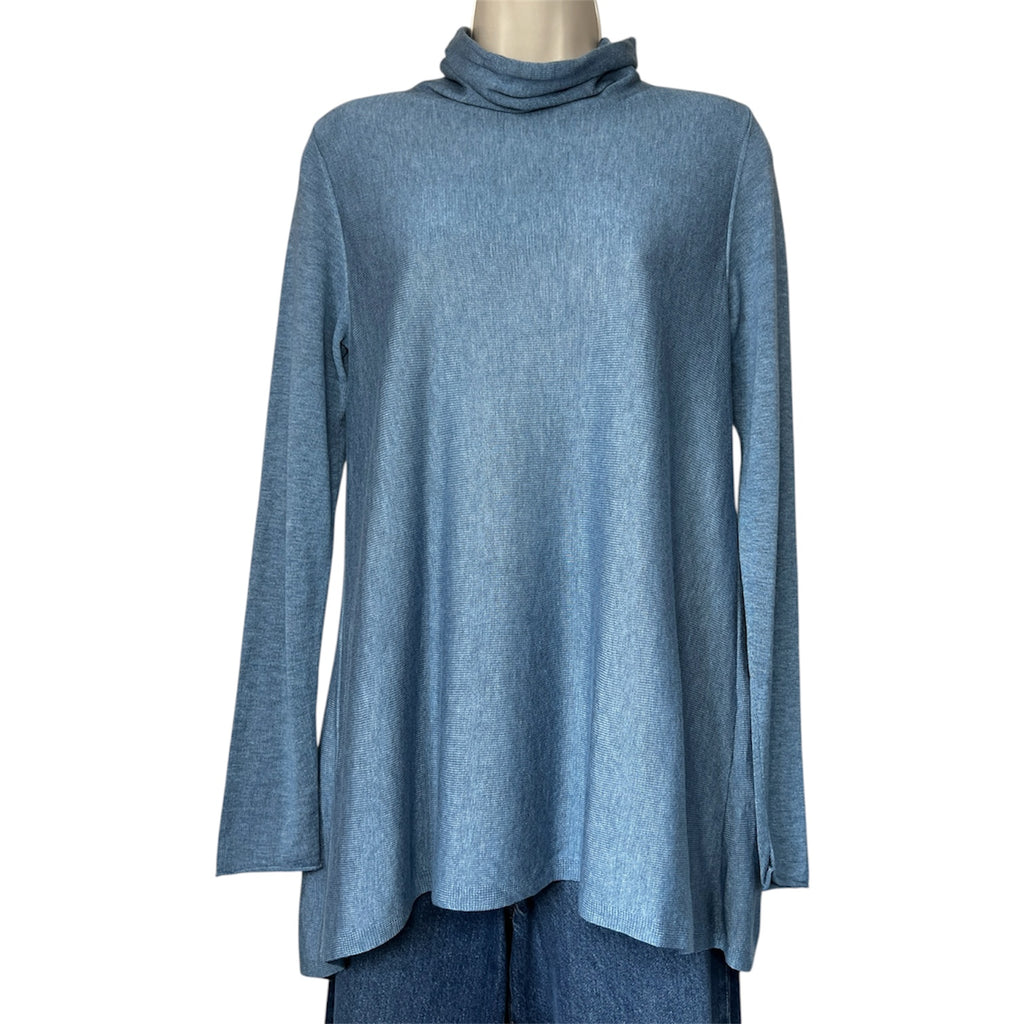 Eileen Fisher Cowl Neck Merino Wool Lightweight Oversized Knit Jumper – XS – pre-loved