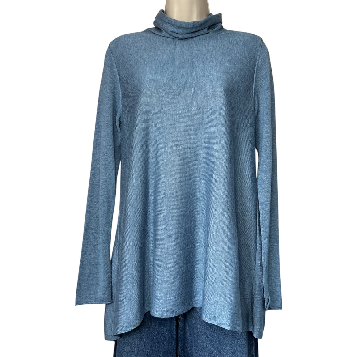 Eileen Fisher Cowl Neck Merino Wool Lightweight Oversized Knit Jumper – XS – pre-loved