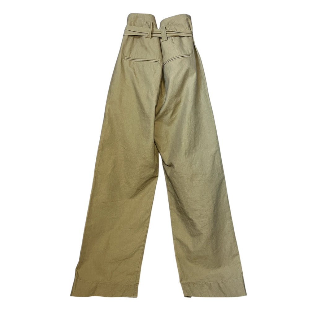 Isabel Marant High-Waist Linen Blend Paperbag Trousers – FR40 (UK12)