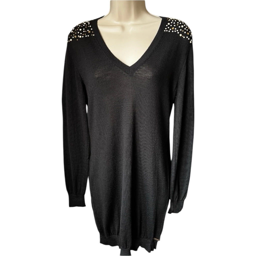 Vintage John Galliano Wool Knit Jumper Dress – Embellished, M – pre-loved