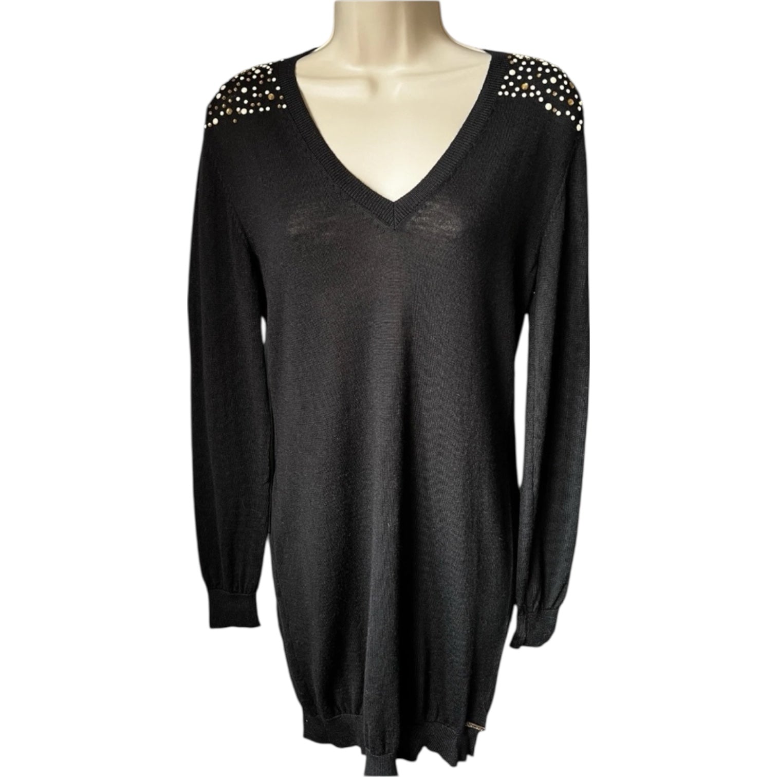 Vintage John Galliano Wool Knit Jumper Dress – Embellished, M – pre-loved
