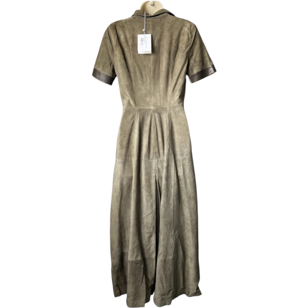 BLK DNM Suede Midi Dress – S – pre-loved