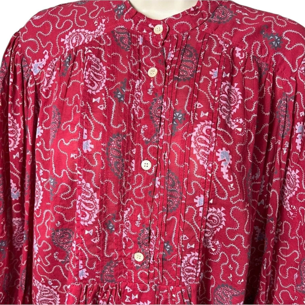 Isabel Marant Étoile Paisley Crop Shirt – Puff Sleeve, FR36 – pre-loved