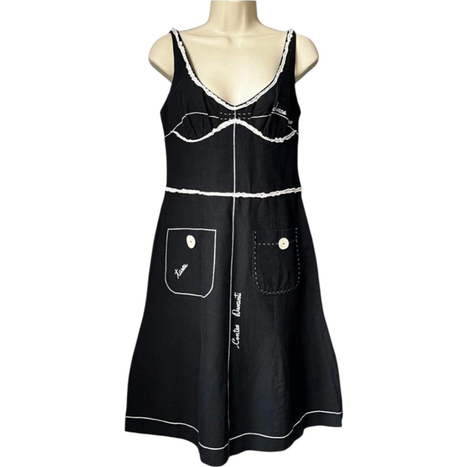 Vintage Moschino Sloper Linen Dress – IT44 (UK12) – pre-loved