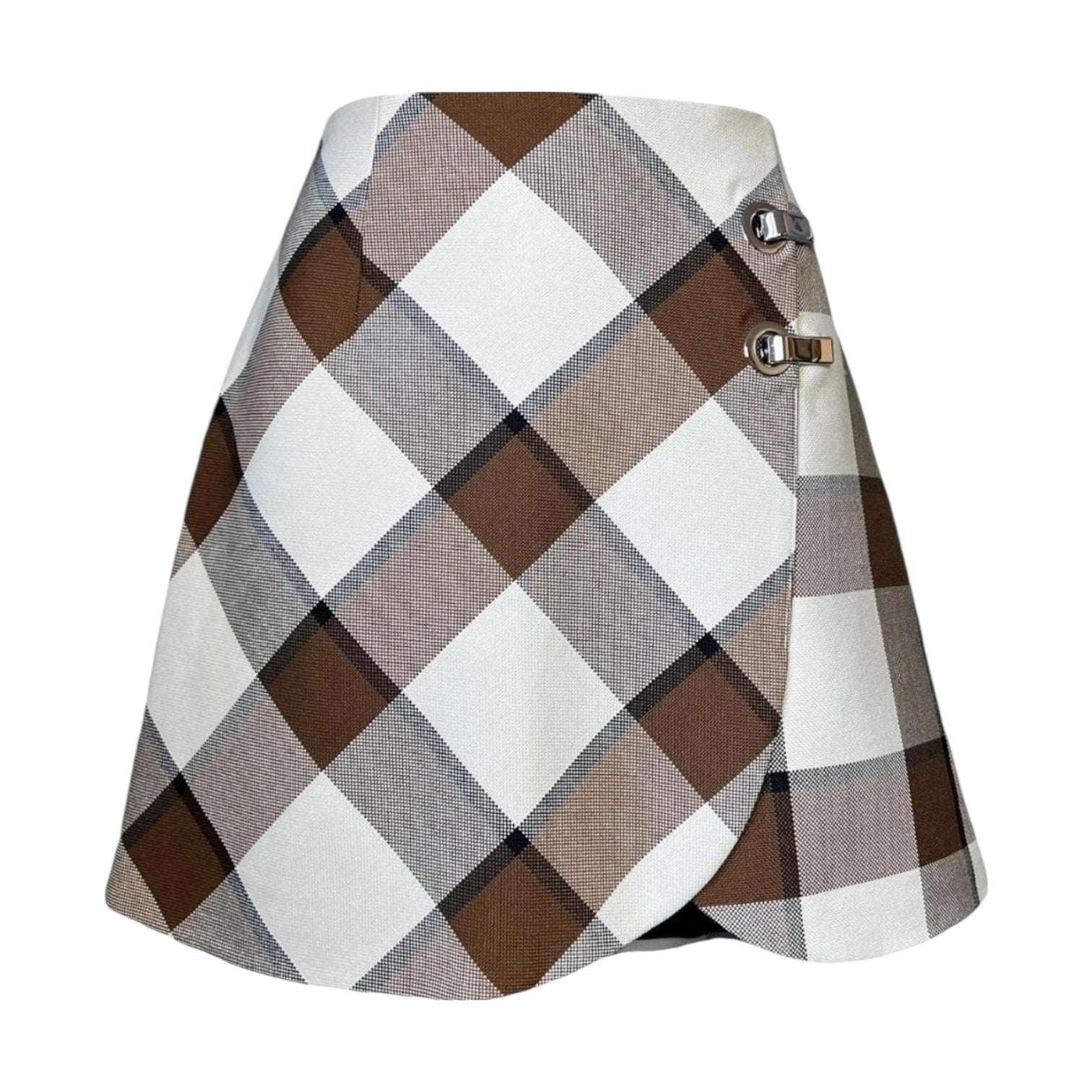Tibi Dylan Wool Plaid Mini Skirt – US2 (UK6) – pre-loved