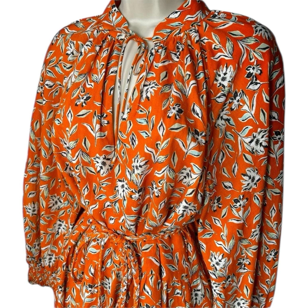 Alice + Olivia Floral Linen Long Sleeves Mini Dress – US6 (UK10)