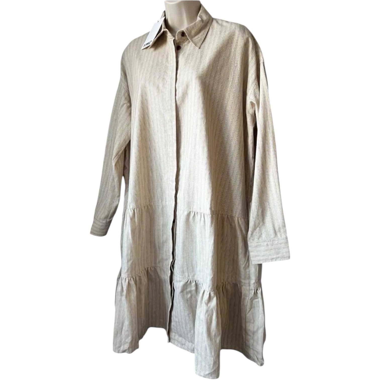 YMC Luna Tiered Linen Blend Shirt Dress – XS/S – pre-loved