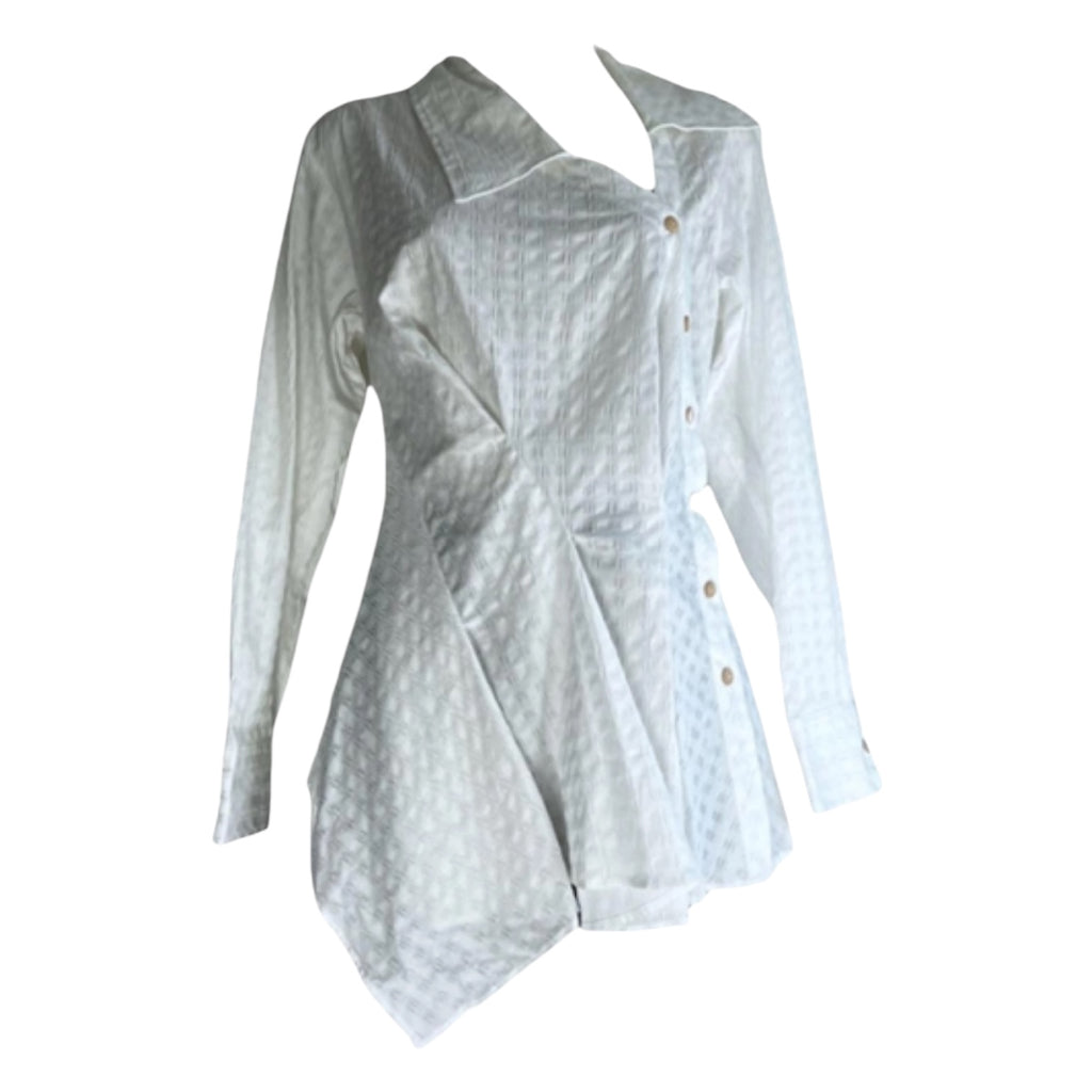 Palmer//Harding White Asymmetric Button-Down Shirt – UK6 – pre-loved