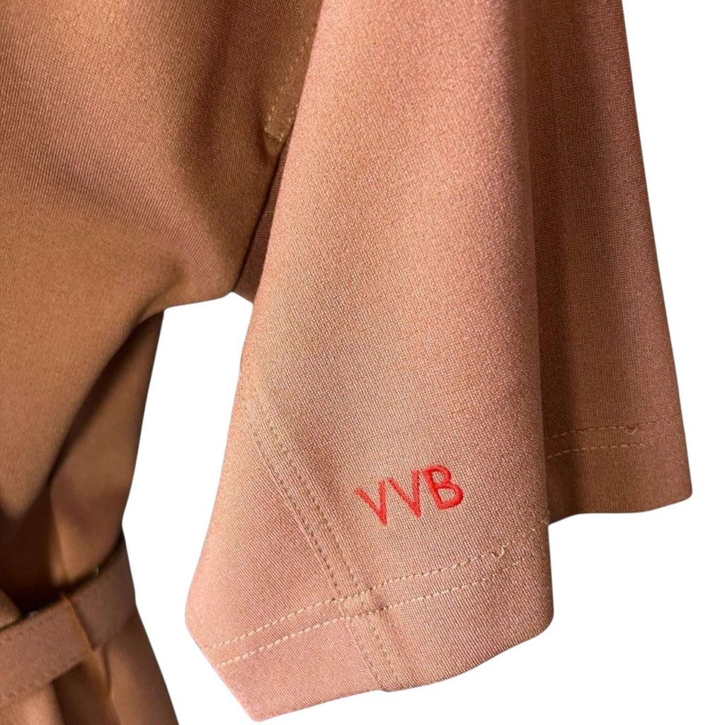 Victoria Beckham Ponti Logo-Embroidered Stretch-Woven Mini Shirt Dress - XS